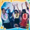 24 Pcs LED Hawaiian Leis Set, Light Up Tropical Flower Necklaces with Green Leaves – Bulk Luau Party Decorations for Beach, Wedding, Carnival, Summer Birthday & Party Favors